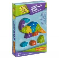 Динозаврик: Изучаем цифры. Мягкий фигурный пазл 