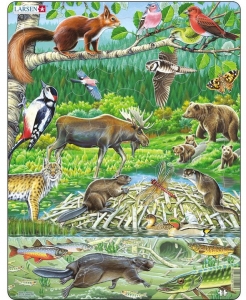 Северный лес, 45 деталей. Пазл Larsen 