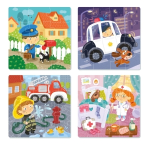 Профессии. Пазл 4-в-1 