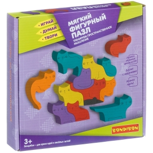 Котики: Пространственное мышление. Мягкий фигурный пазл