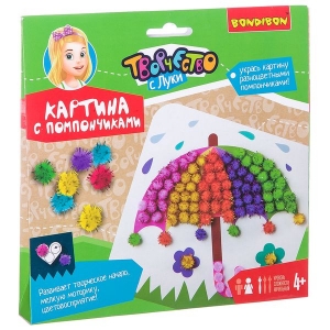 Картина с помпончиками. Зонтик - набор для творчества 