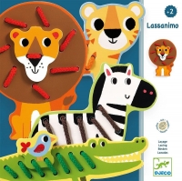 Дикие животные. Шнуровка Djeco 