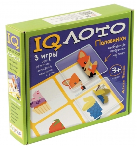 Половинки. (3+) Комплект из трех игр. Пластиковое лото